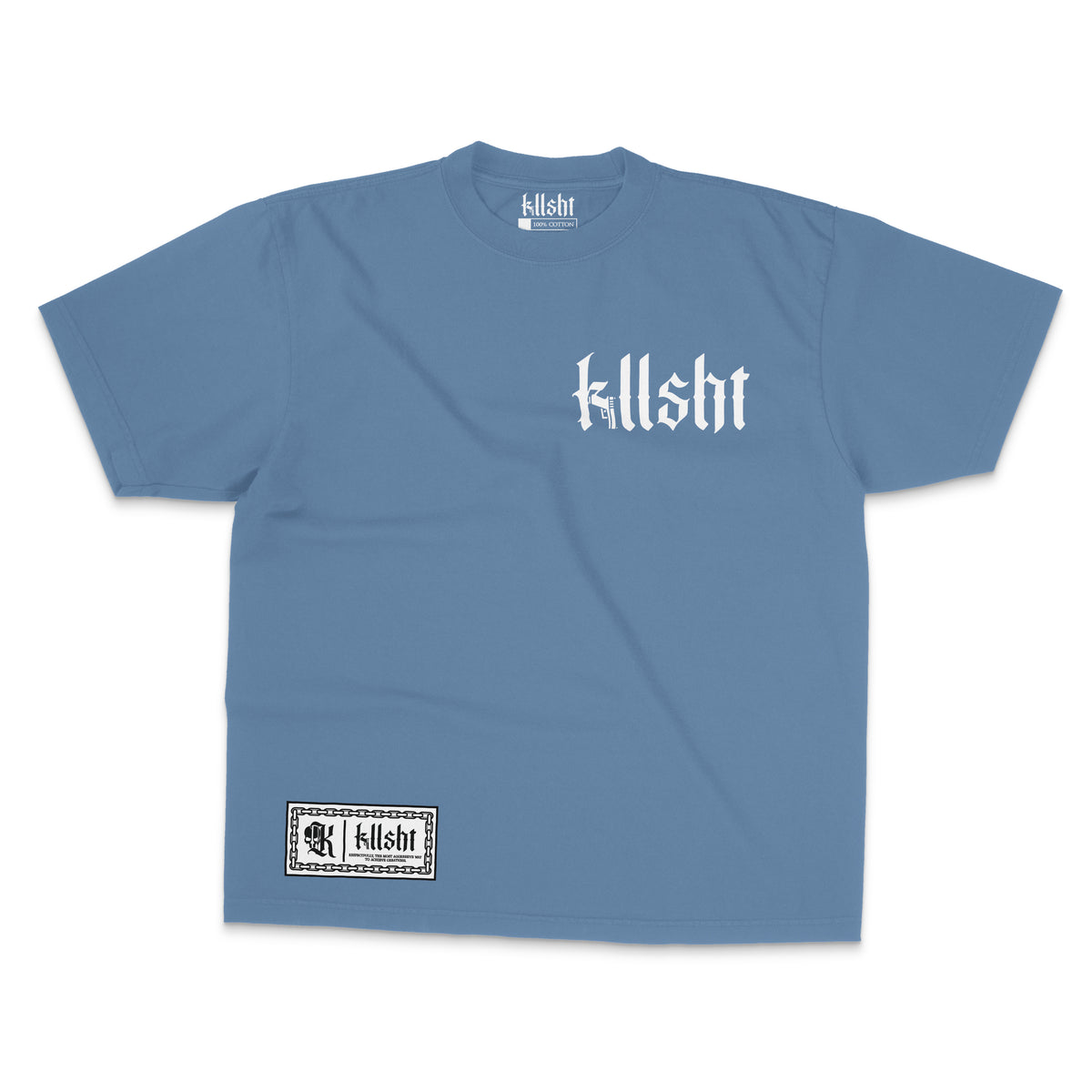 KLLSHT LOGO TEE - DENIM/WHITE